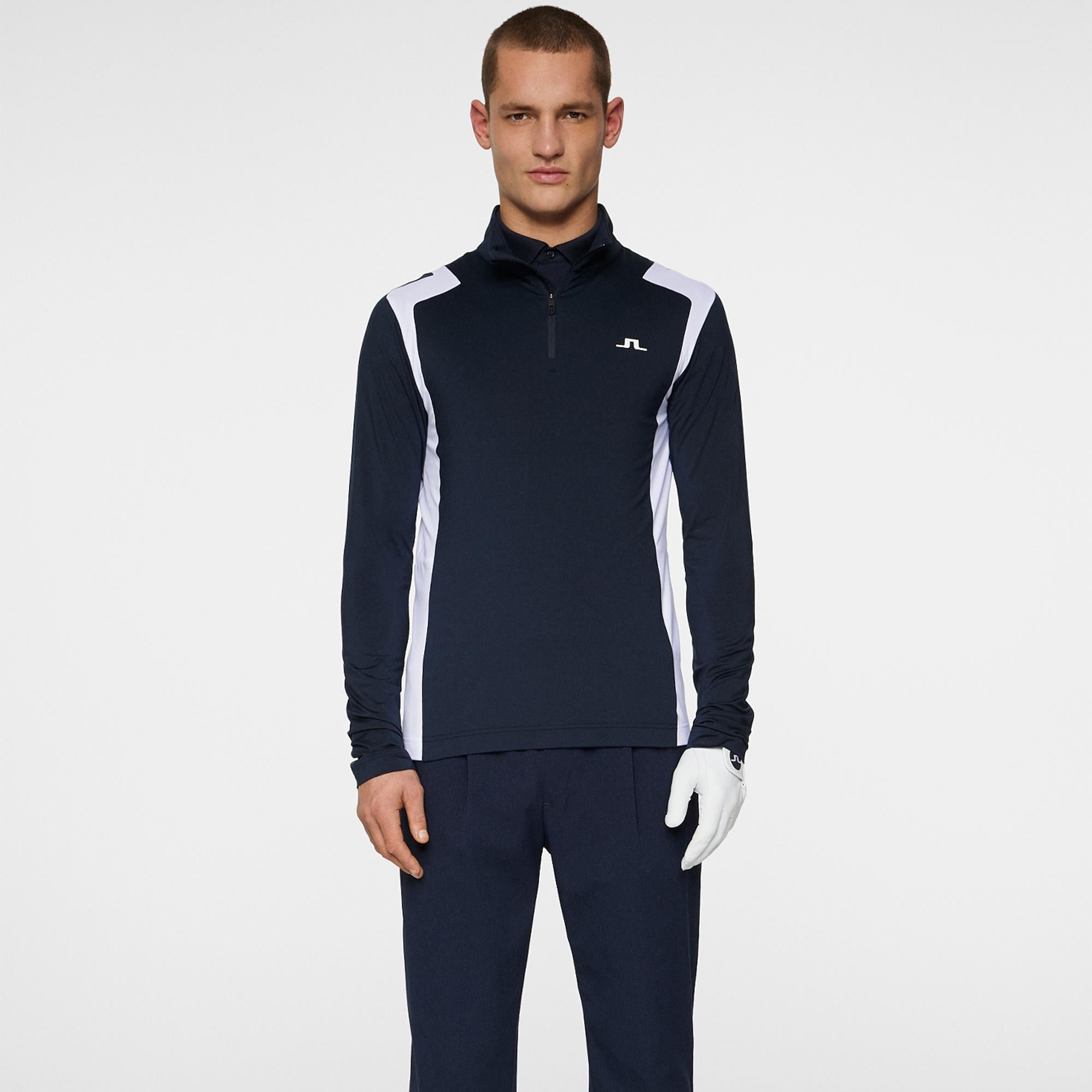 J Lindeberg Lukas Quarter Zip Mens Golf Mid Layer Navy